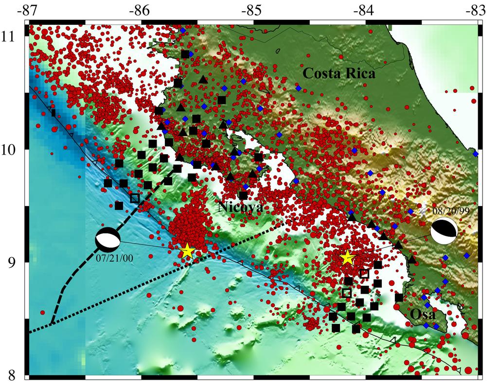 Figure 1.1 The Costa Rica Seismogenic Zone Experiment.