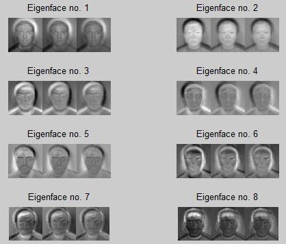 Figure 2. Mean face and top 8 PCA eigenfaces 2.