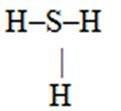 24) If an atom of sulfur (atomic number 16) were allowed to react with atoms of hydrogen (atomic number 1), which of the following molecules would be formed?