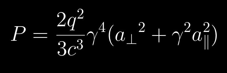 Equation dp dω = q2 4πc 3 a 2