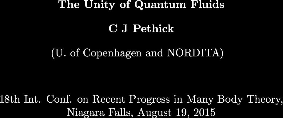 Introduction to Dense Matter C. J. Pethick (U.