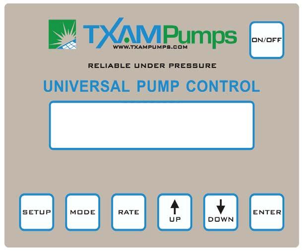 Cntrller A seven switch keypad is used fr pump peratinal cntrl with a tw line display that displays infrmatin & prmpts fr: