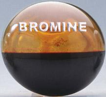 Br 2 liquid Halogen #3 Bromine is the only liquid non metallic element.