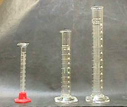 The base unit for volume is measured in liter (L). Beakers and graduated cylinders usually measure liquid volume in milliliters (ml). The volume of solids is measured in cm 3.