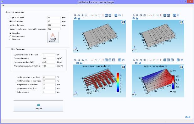 5.3 Application Builder. The COMSOL application for this problem (Figure 16) allows students to fully adjust problem parameters so any case can be studied.