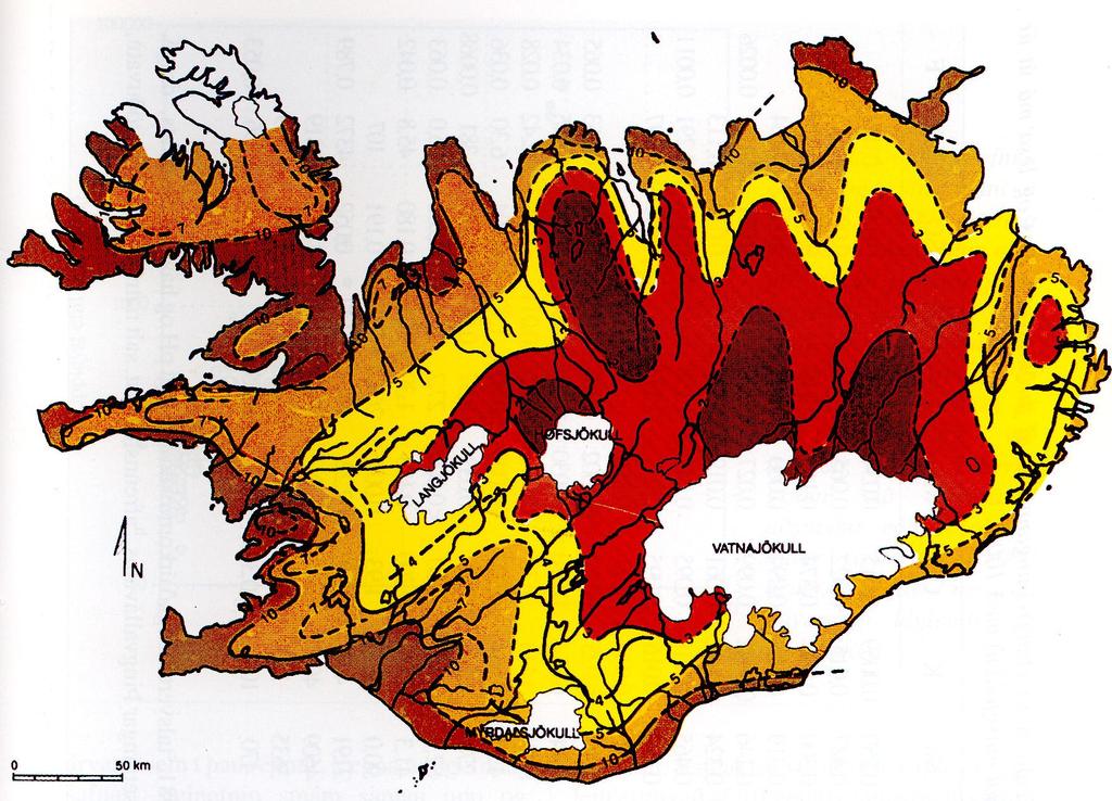 Cl Iceland Cl (mg/l) in Icelandic surface water, originating in