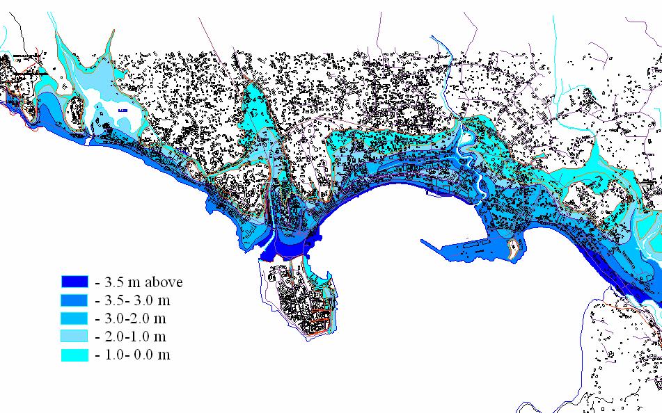 Hazard Map based on Inundation Contours of