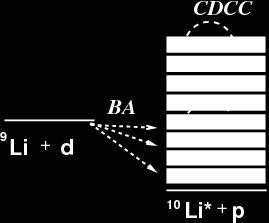 continuum discretization for 10Li states CCBA formalism for reaction mechanism.