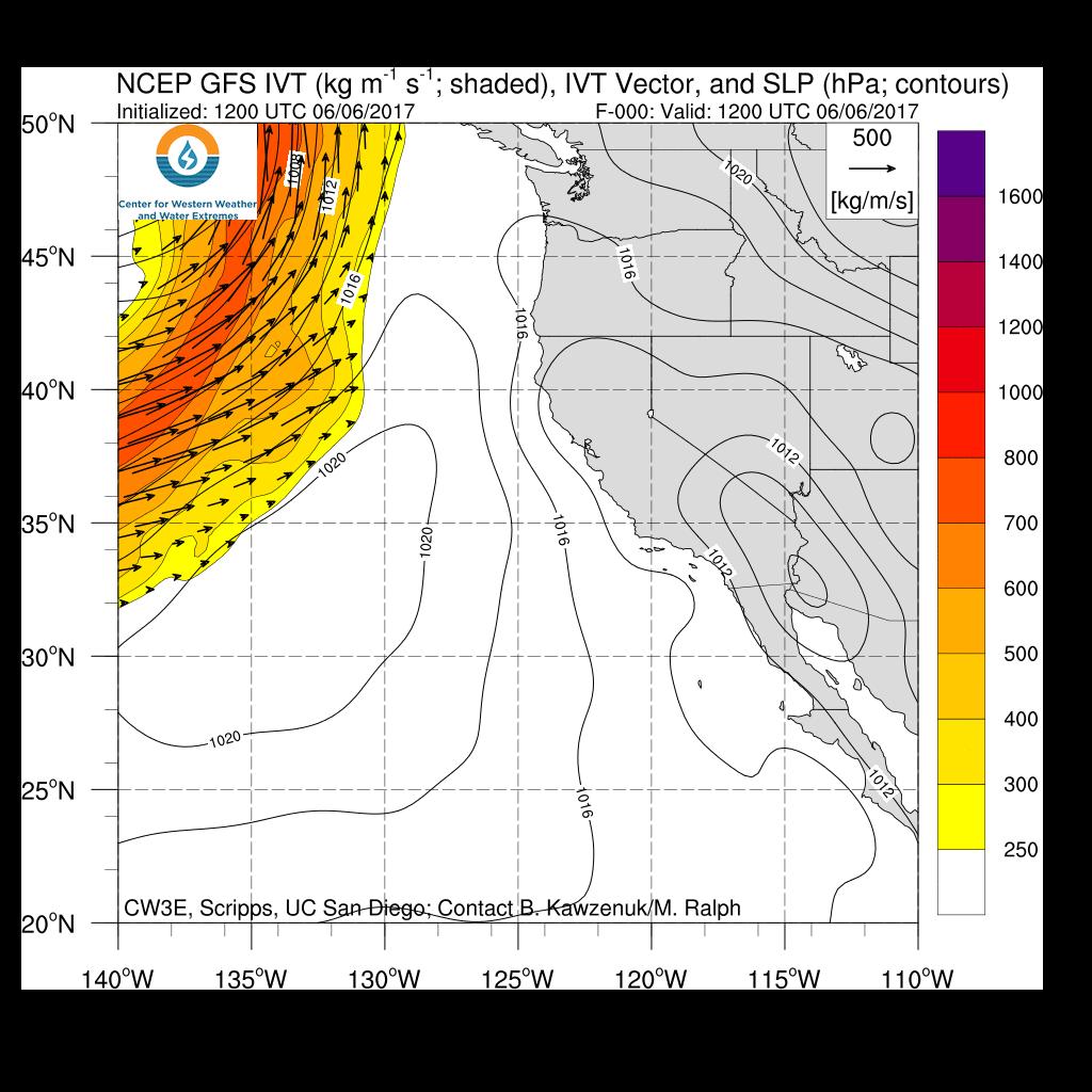 CW3E Atmospheric River Update Update on Late Season AR Forecast to Impact West Coast Later This Week - Little change from