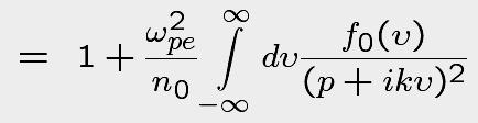 The integral will be the sum of all residua, r i (k), at the poles, p i (k), and of the contribution from the picewise continuous path parallel to the imaginary axis, where