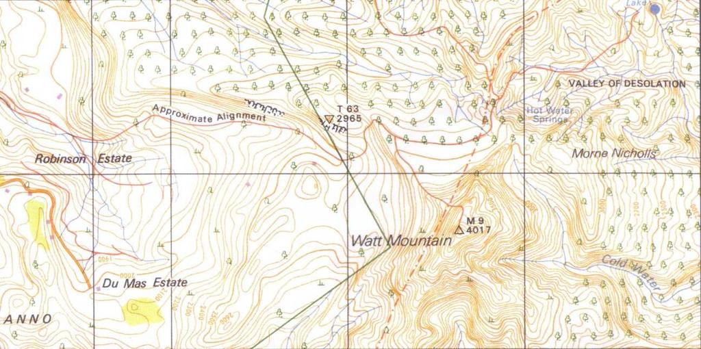 93 92 91 90 89 71 72 73 74 75 From the map, candidates can deduce that West of parish boundary The lowest height of the west of the parish boundary is 1750 m at grid square 7191.