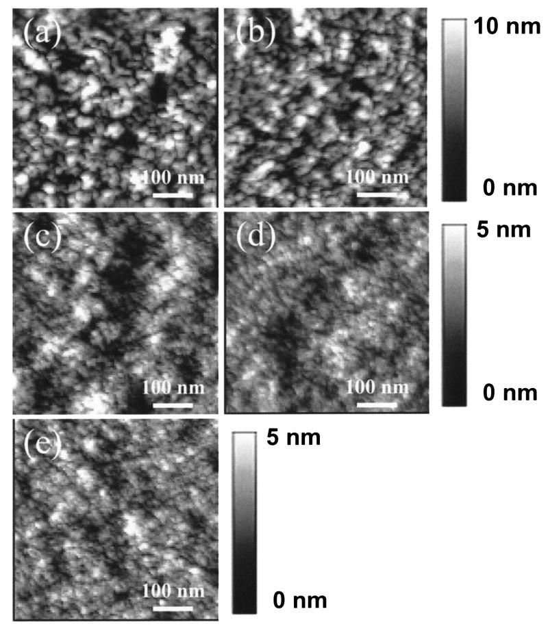 30- m-thick UV113 resist with SAFIER processing at 120 C for 90 s. FIG. 6. AFM images of 0.