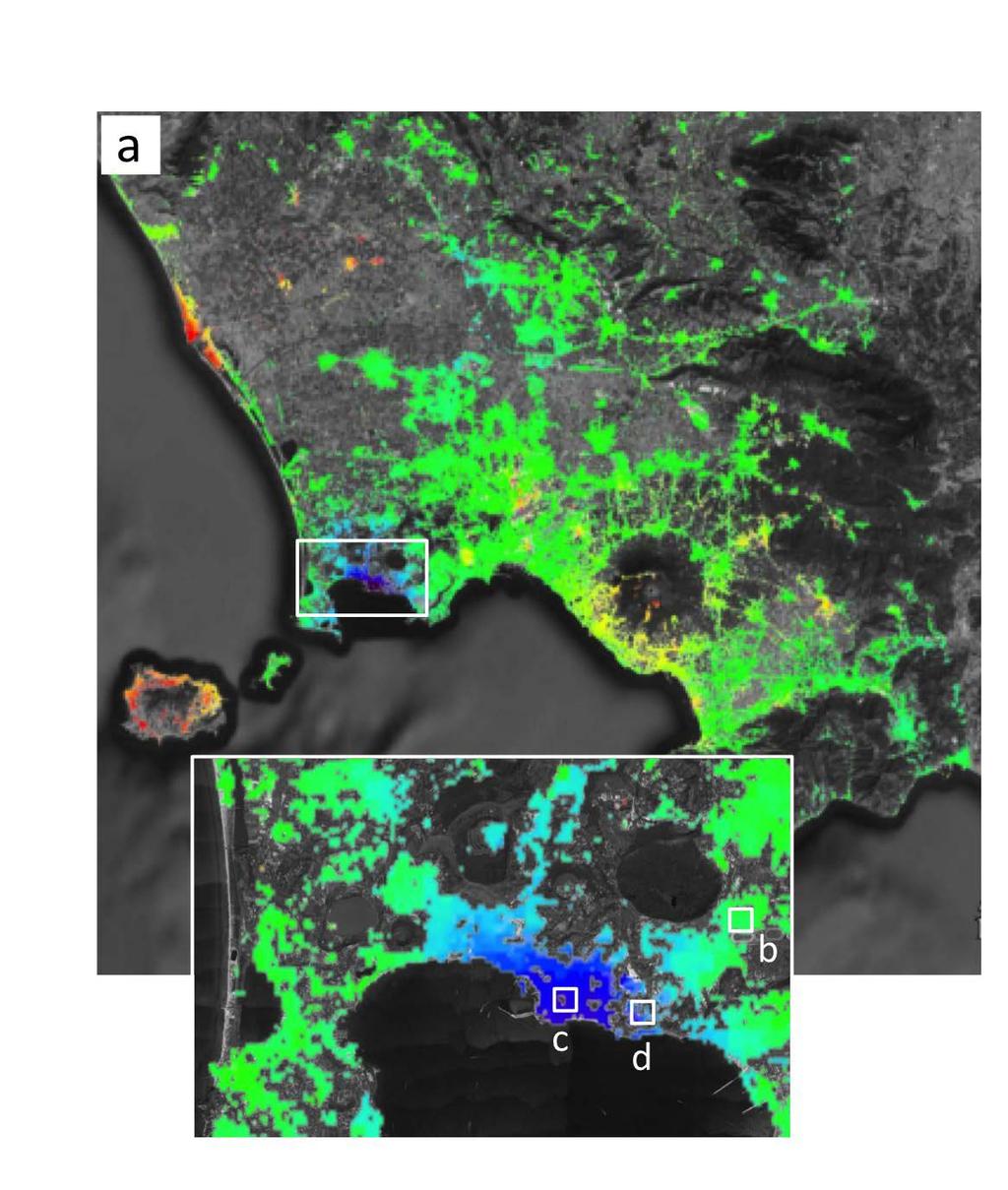 P-SBAS results within GEP: the Napoli bay area <-1 cm/yr >1 P-SBAS web tool