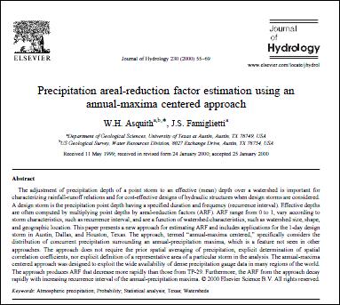 Journal of Hydrology Article: Precipitation