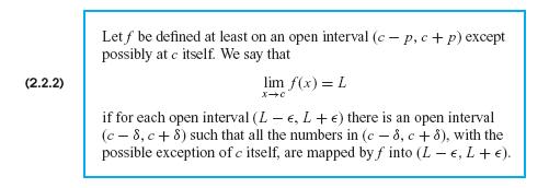 Definition of Limit The limit process can be described