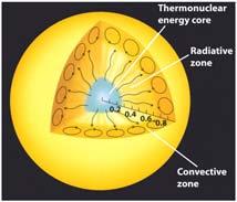 7 8 A theoretical model of the Sun shows how energy gets from its center to its surface Hydrogen fusion