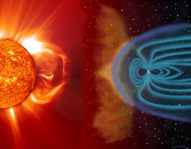 Space weather refers to violent transfers of matter and energy from the Sun to the Earth.
