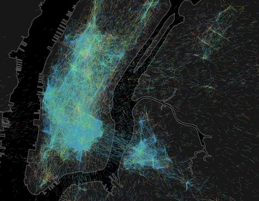 Network of places in New York City