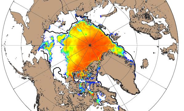 Assimilated Ice Concentration (IC) Since the late 1990 s, DMSP SSM/I and SSMIS IC (25 km) have been assimilated into the Navy s ice forecast systems Passive