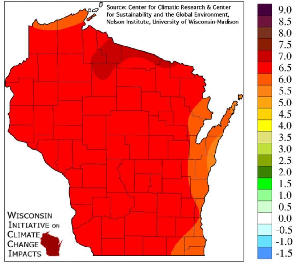 Wisconsin s climate will continue changing 6.