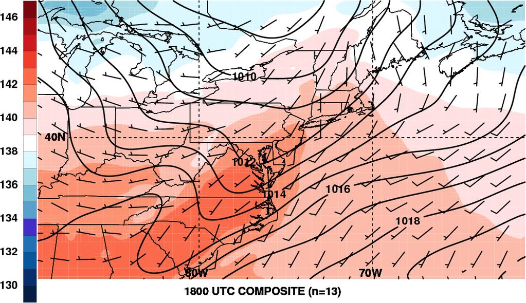 ALTs Common Low-Level Features Winds orthogonal to mountains Thermal ridge MSLP (black,