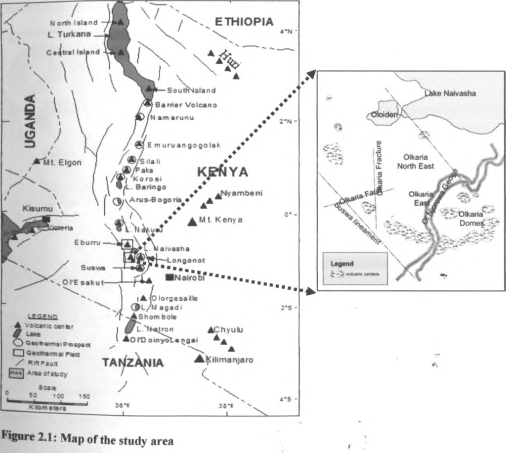 southern segment of the Kenya Rift Valley (Figure 2.1).