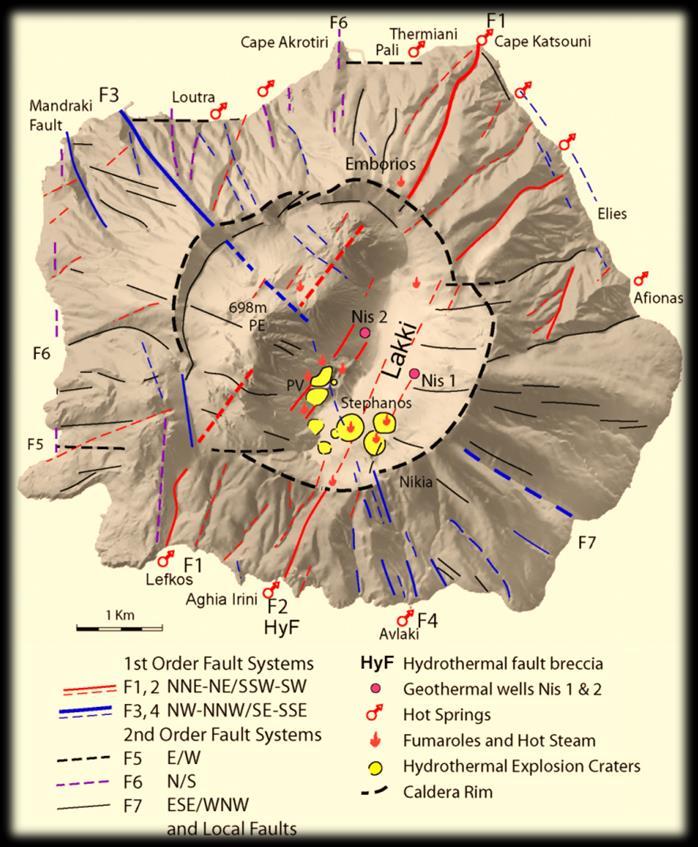 1. Tectonics and the Geothermal Resource Active Quaternary calc-alcaline volcano. Caldera formed ca. 44-24 Ka BCE NE half of caldera partially filled with rhyolitic dacitic extrusives ca. 24 Ka BCE.
