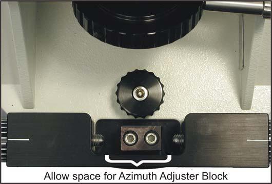 2" Azimuth Adjuster Block, four Pier Adapter Knobs with 1/4" ID x 1" OD flat washers, the center pivot screw, six 5/16-18 x 5/8 socket buttonhead screws and six 5/16 x 9/16"OD x 0.