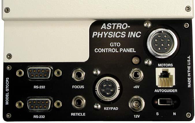 SERVO MOTOR DRIVE GTO Control Box GTOCP3 The GTO control box contains all of the circuitry to drive the two servo motors and the logic required to navigate the sky.