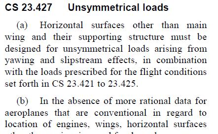 ... and what next Unsymmetrical loads we compute: angle of attack on the