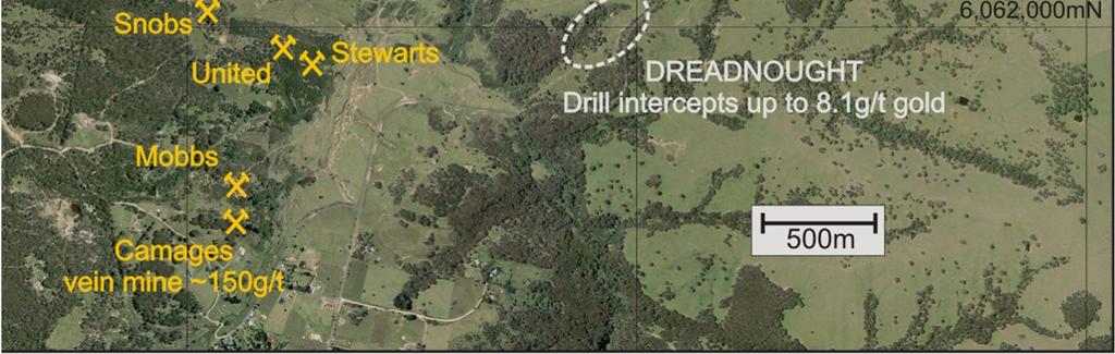 The new phase of exploration drilling at the Dargues Reef Project will also target new regional gold occurrences discovered over the past few months.
