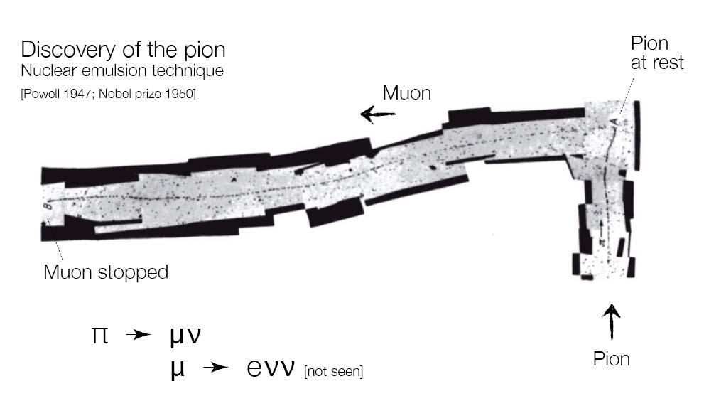 Important particle discoveries The muon was discovered in the 1930ies and was first believed to be Yukawa s meson that