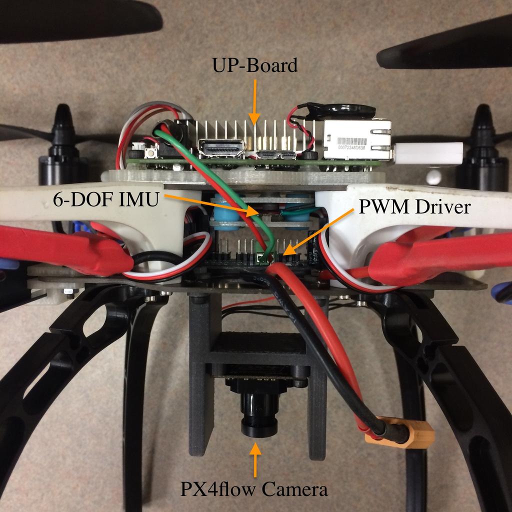 Figure 4.3: Side View of Fully Assembled Quadrotor Frame.