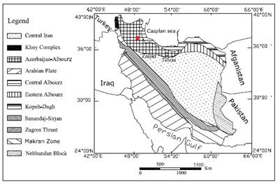 Geological setting of Hashtjin 1:100000 sheet The area is situated 120 km south of Ardebil city, NW Iran (Figure 1).