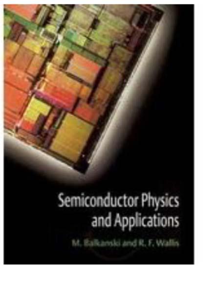 Textbooks References for background on semiconductors P.Y. Yu and M. Cardona, Fundamentals of Semiconductors. M. Balkanski and R.