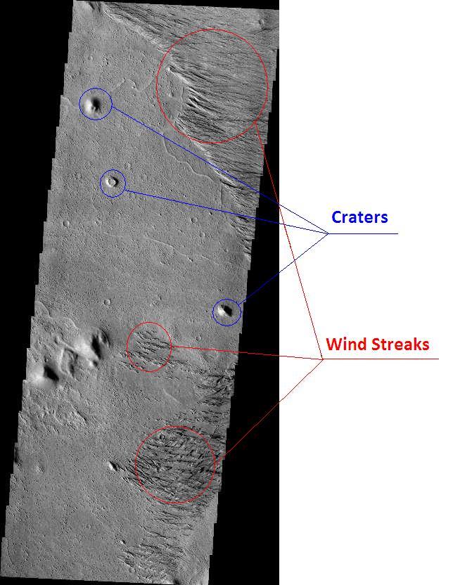 Background Informa&on, THEMIS Image By observing wind streaks on the