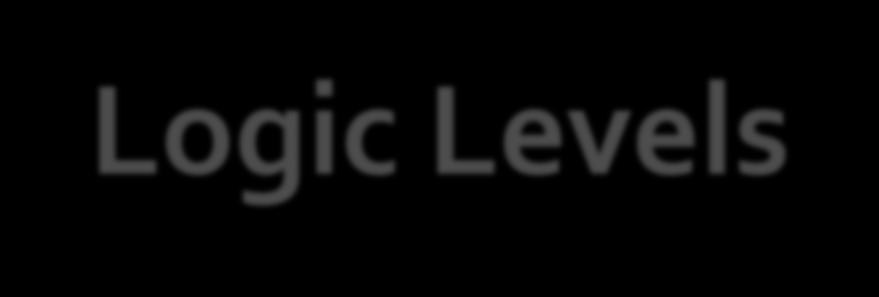 Logic Levels Logic High Output Range Logic Low Output Range V O H V O L Output Characteristics 3.84 0.