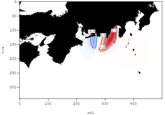3.2. Numerical Results 3.2.1. Effect of Tsunami Source Model CDMC had provided three source models for future Tokai earthquake tsunami (2001).