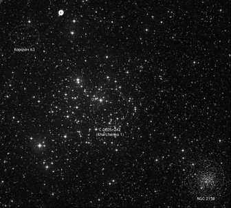 I've seen Koposov 63 with my 8-incher some years ago when I was more active with observing newly discovered open clusters. C 0605+242 is something we've probably all seen but never identified.