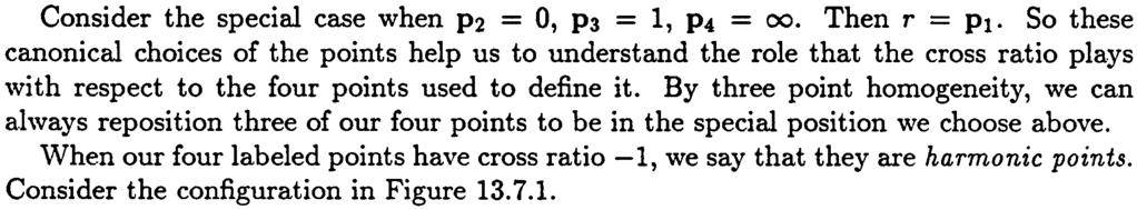 So the cross ratio of the q i s is But a basic property of determinants implies r = det(ap 1, Ap 2 ) det(ap 3, Ap 4 ) det(ap 1, Ap 4 ) det(ap 3, Ap 2 ). det(ap i, Ap j ) = det A det(p i, p j ).