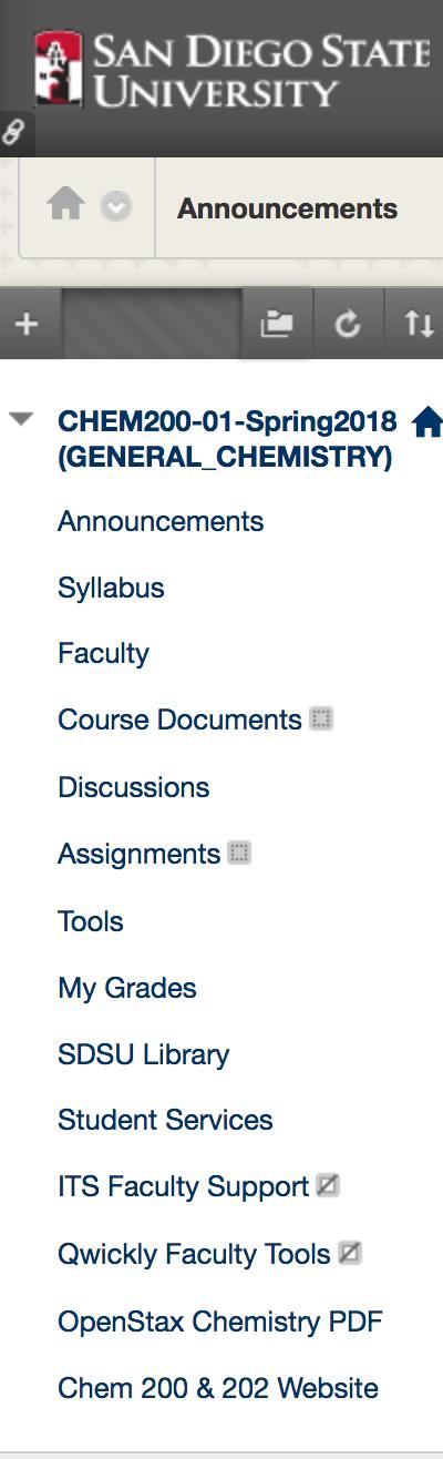 ONLINE TOOLS Blackboard: one section for each lab. Links on sidebar to various resources: OWL - online homework and quizzes http://www.