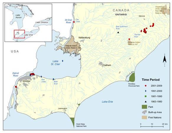 known for many SAR Habitat mapping in southern Ontario is limited or nonexistent in many areas