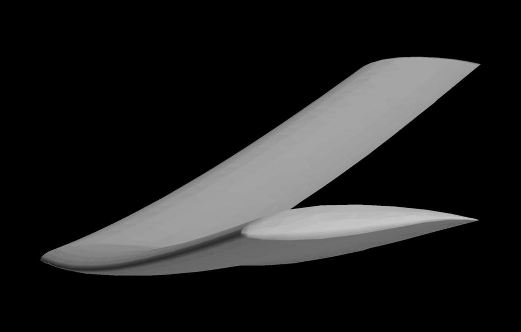 Induced Drag Reduction with Experimental Evaluation A 7 Figure 2: Shape of the complete deformed wing.