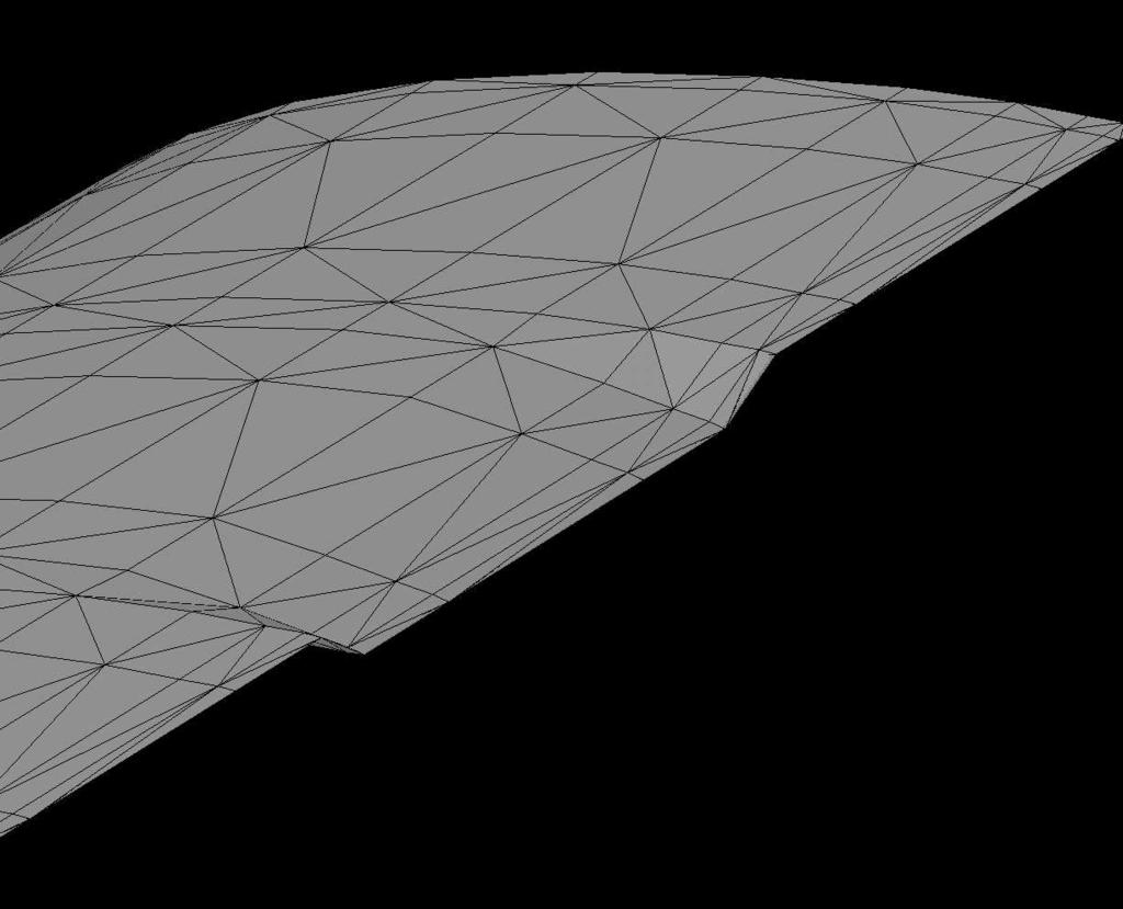 of the surface used in the simulation is shown, together with a detailed view of the mesh in the vicinity of a deflected control surface.