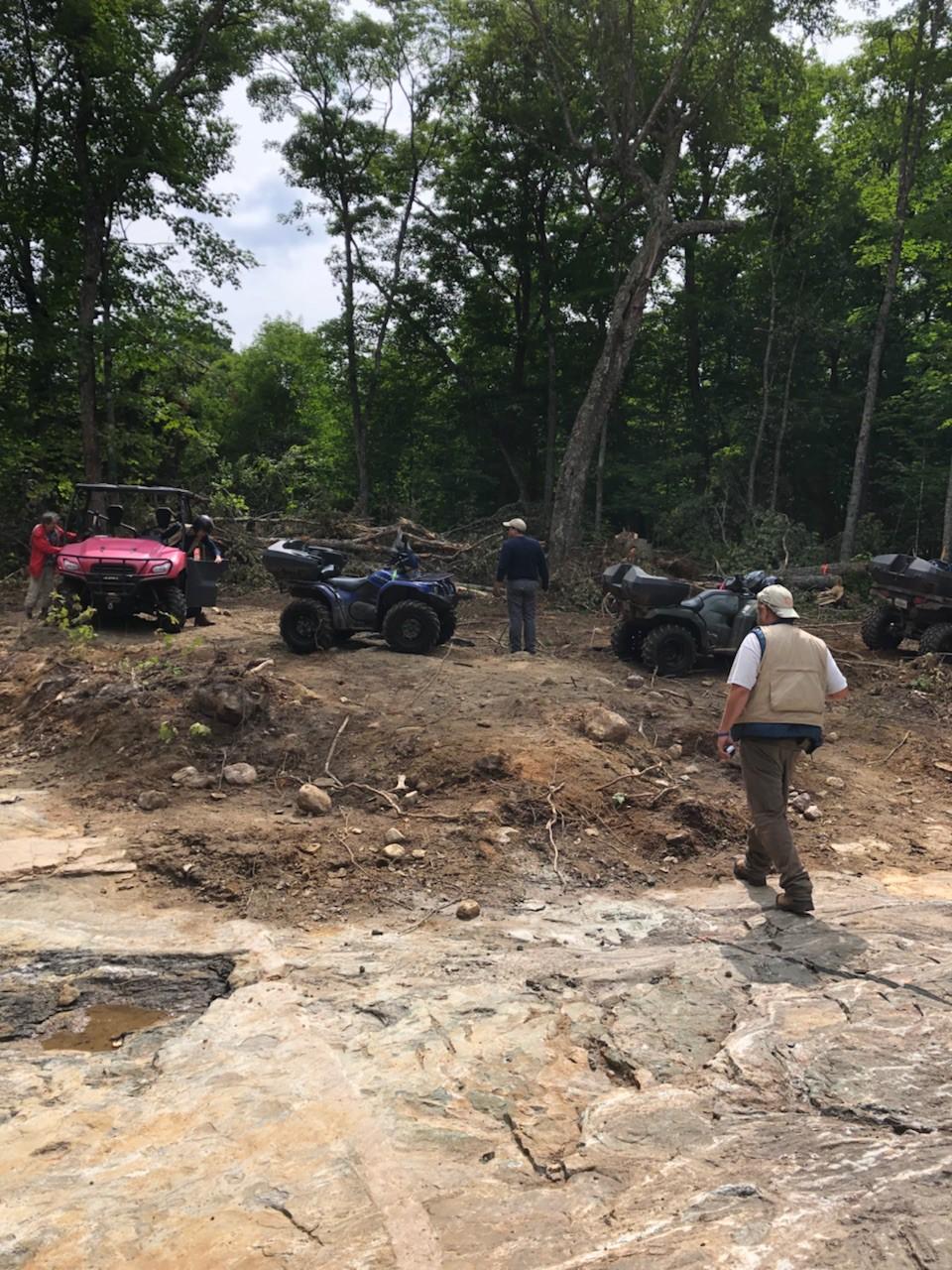 For this showing we all rode on ATV's out to the area that had been recently trenched. Talk about fun!