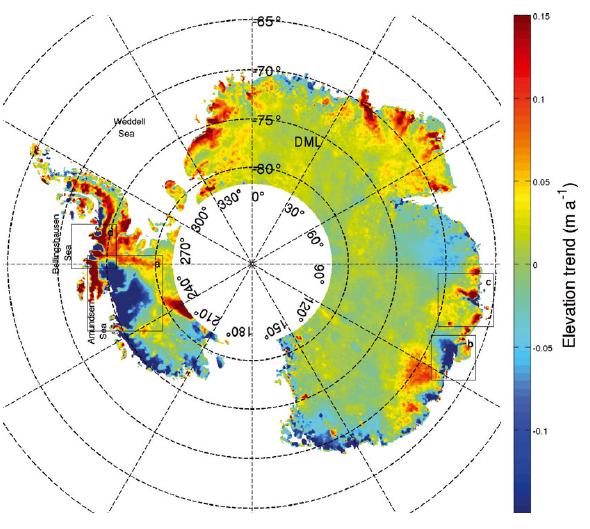 Repeat track solutions Antarctica ICESat laser altimetry, 2003 2008