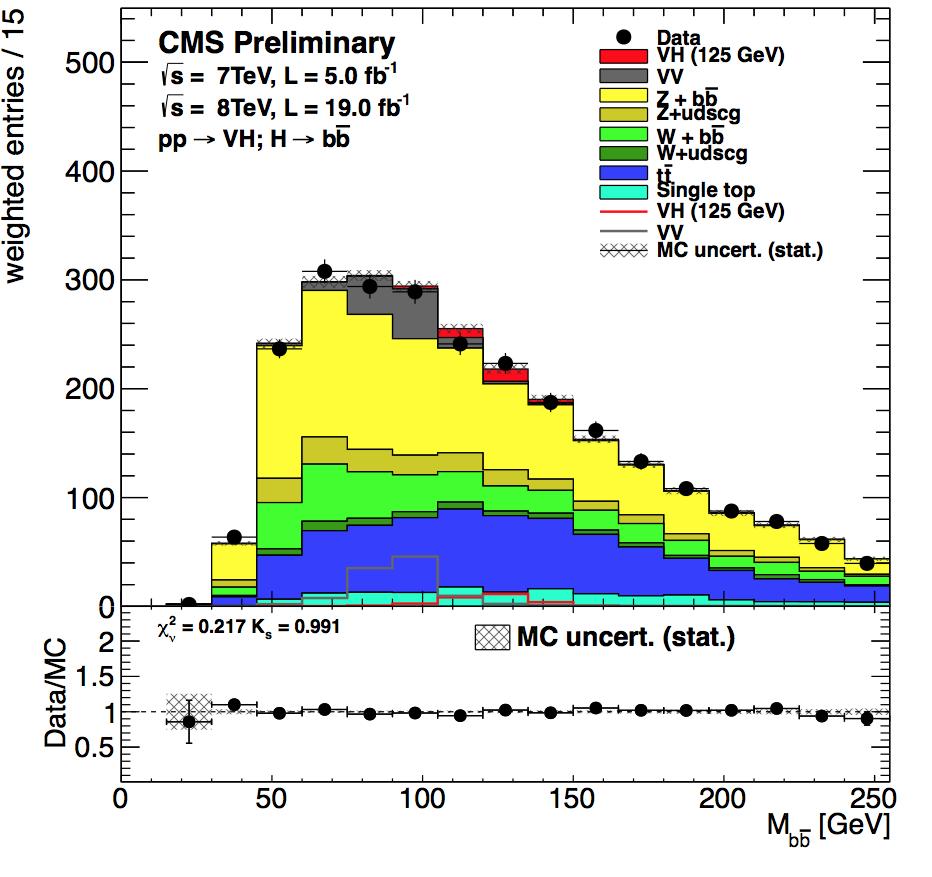 M bb Invariant Mass Excess around 125 GeV