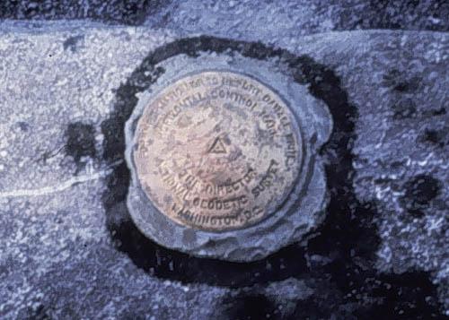 Figure 5. USGS survey marker that can be used as a control point. From Penn State Geography program. You can find many webpages with free access to GIS data.