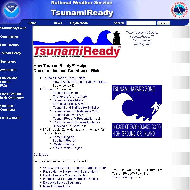TsunamiReady Web Site: http://www.