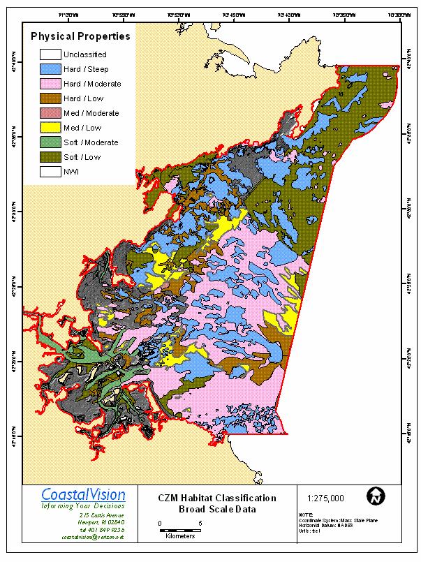 Northern Massachusetts Habitat Classification Feasibility Study Applies four pre-selected frameworks to interpret seafloor mapping